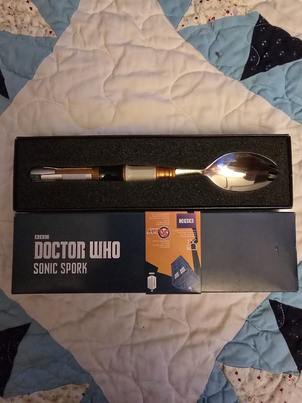 Doctor Who Sonic Spork - Metallic Silver and Gold Handle